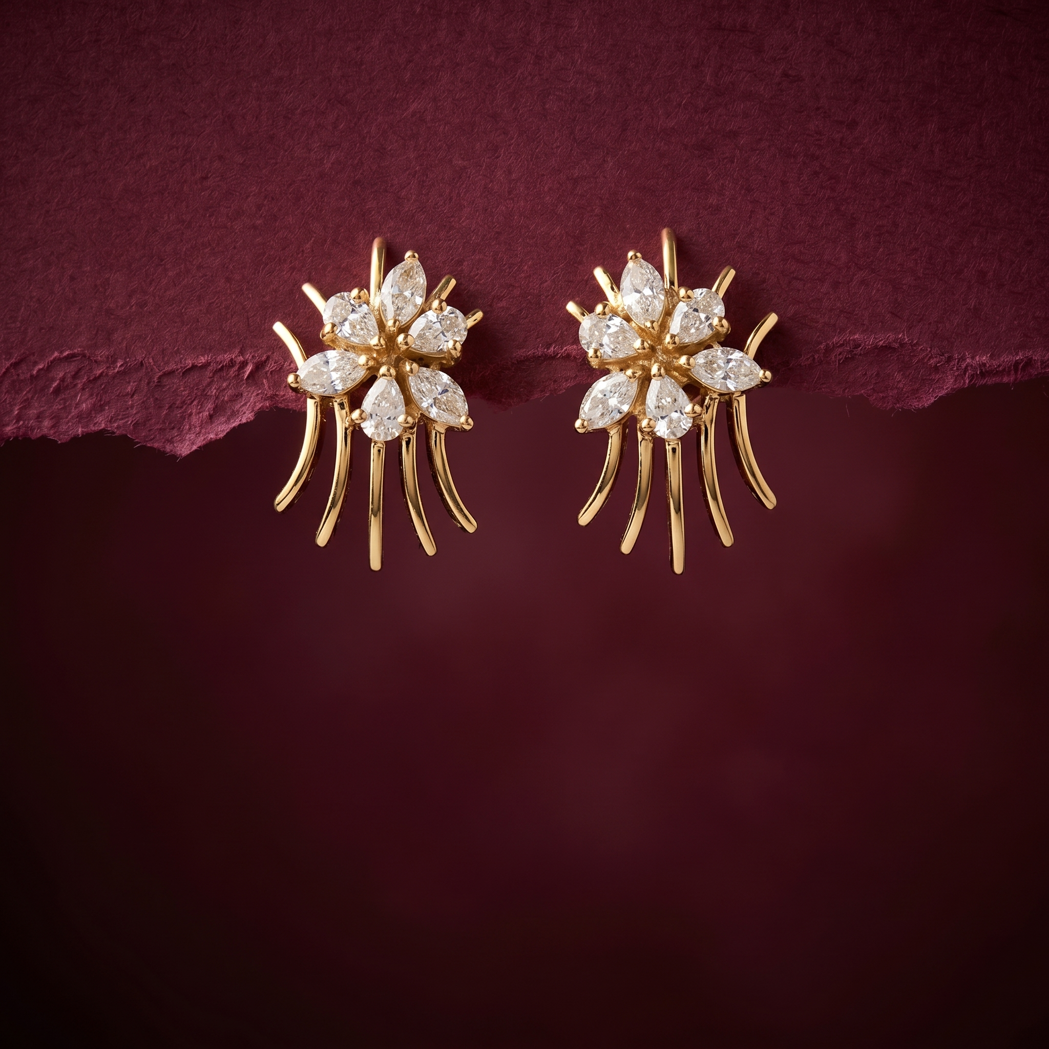 0.89Ct of Earring  With the Purity of 18K