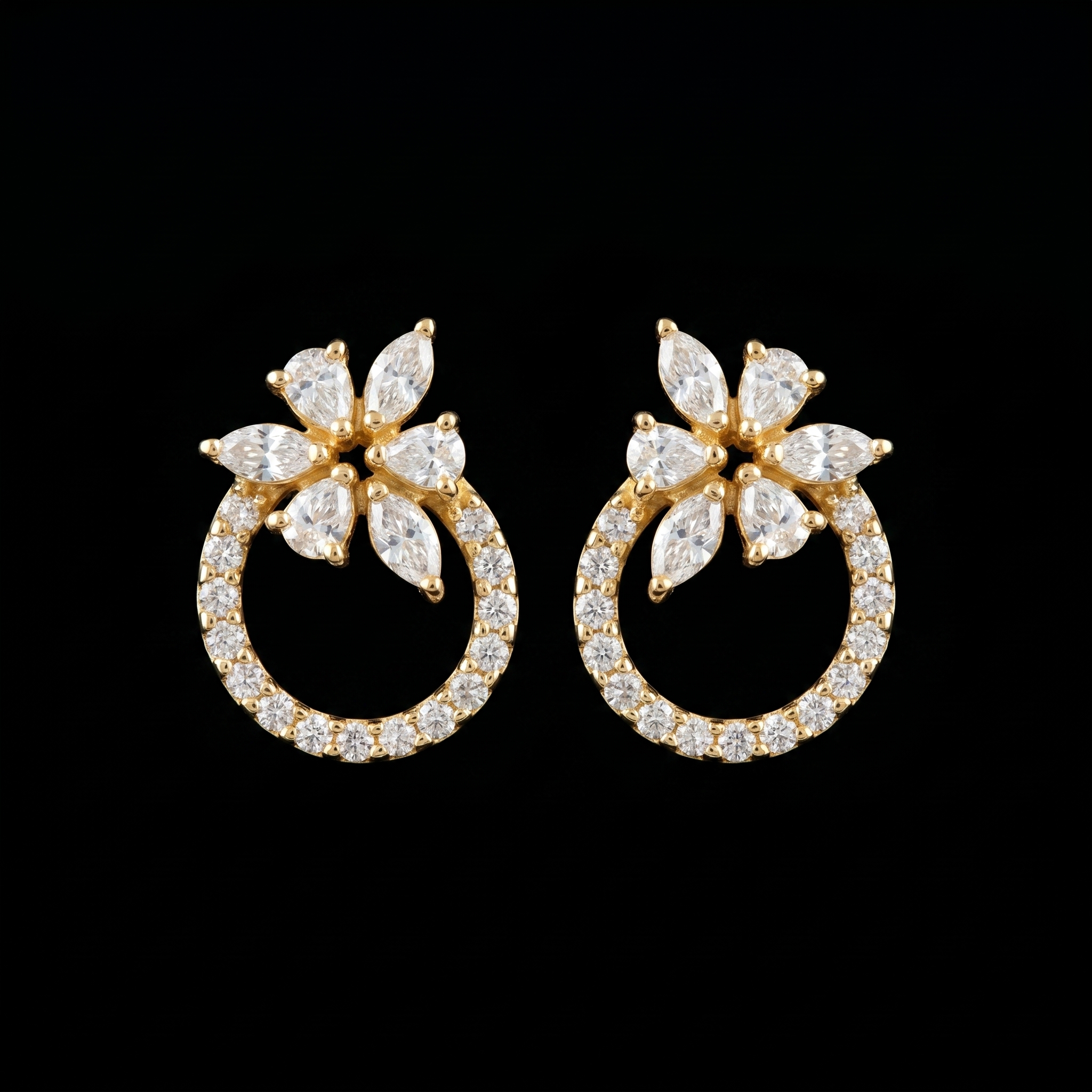 1.48Ct of Earring  With the Purity of 18K
