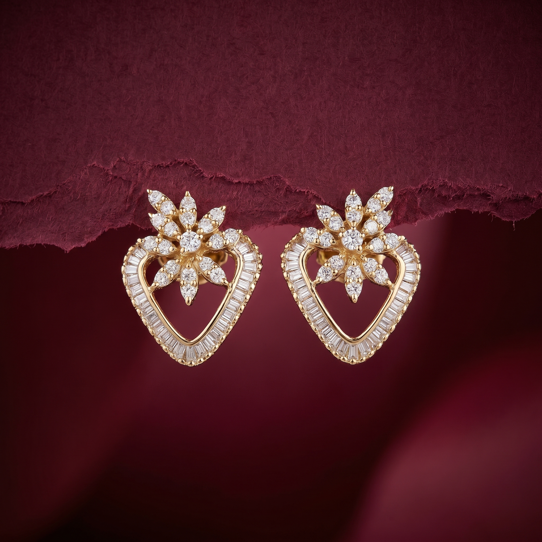 1.07Ct of Earring  With the Purity of 18K