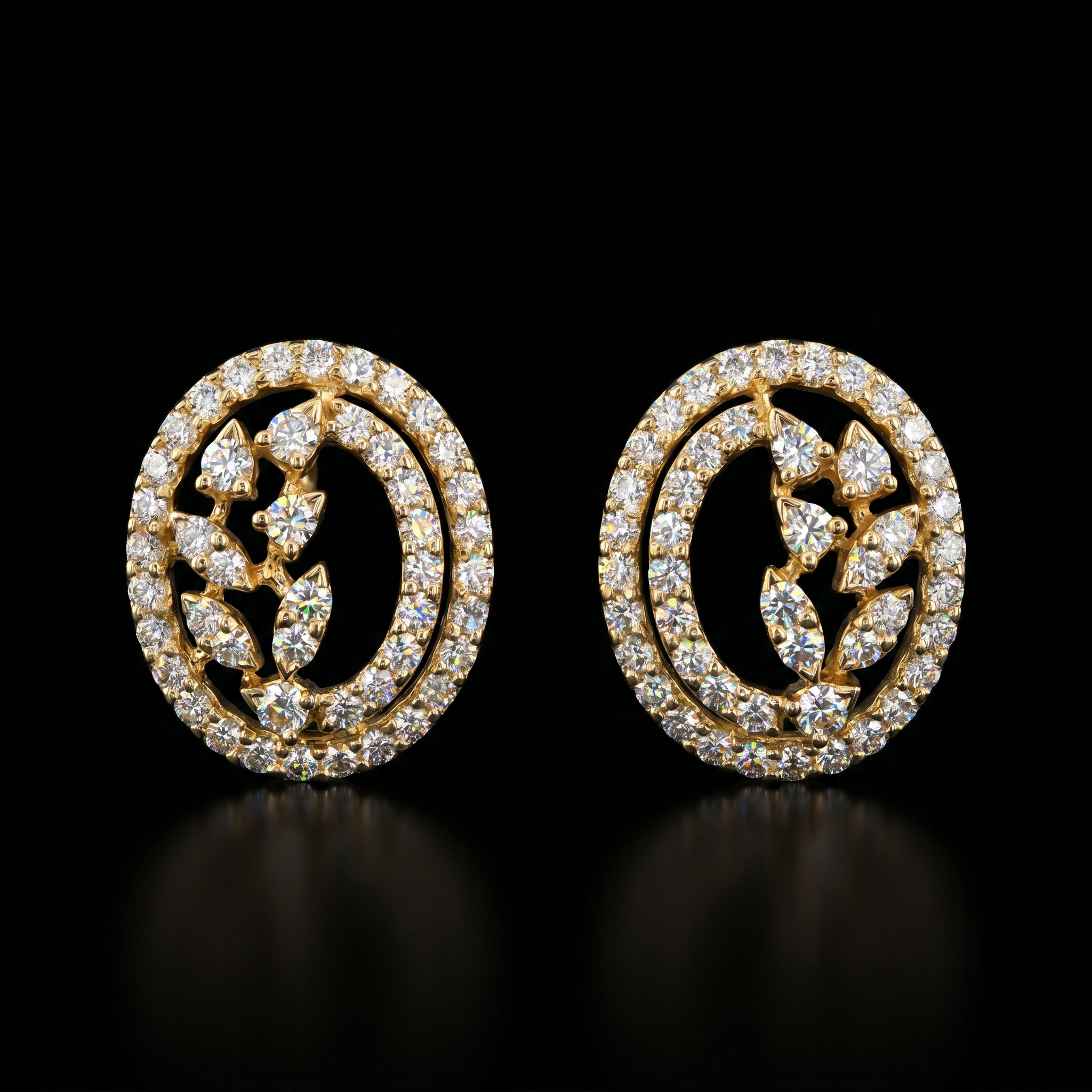 1.16Ct of Earring  With the Purity of 18K