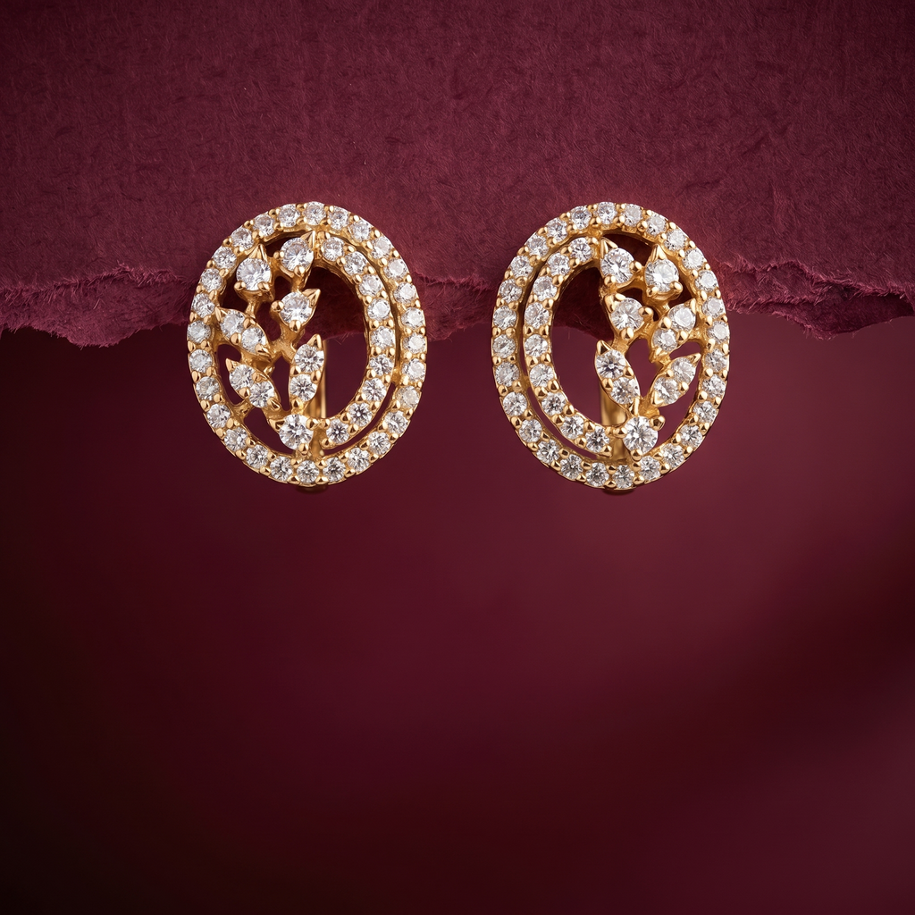 1.16Ct of Earring  With the Purity of 18K