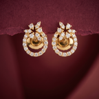 0.74Ct of Earring  With the Purity of 18K