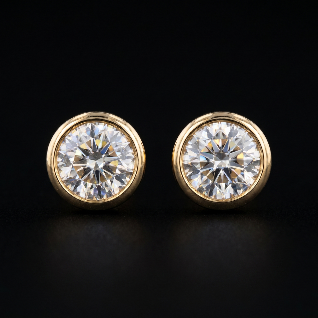 0.65Ct of Earring  With the Purity of 18K