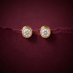 0.65Ct of Earring  With the Purity of 18K