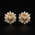 1.08Ct of Earring  With the Purity of 18K
