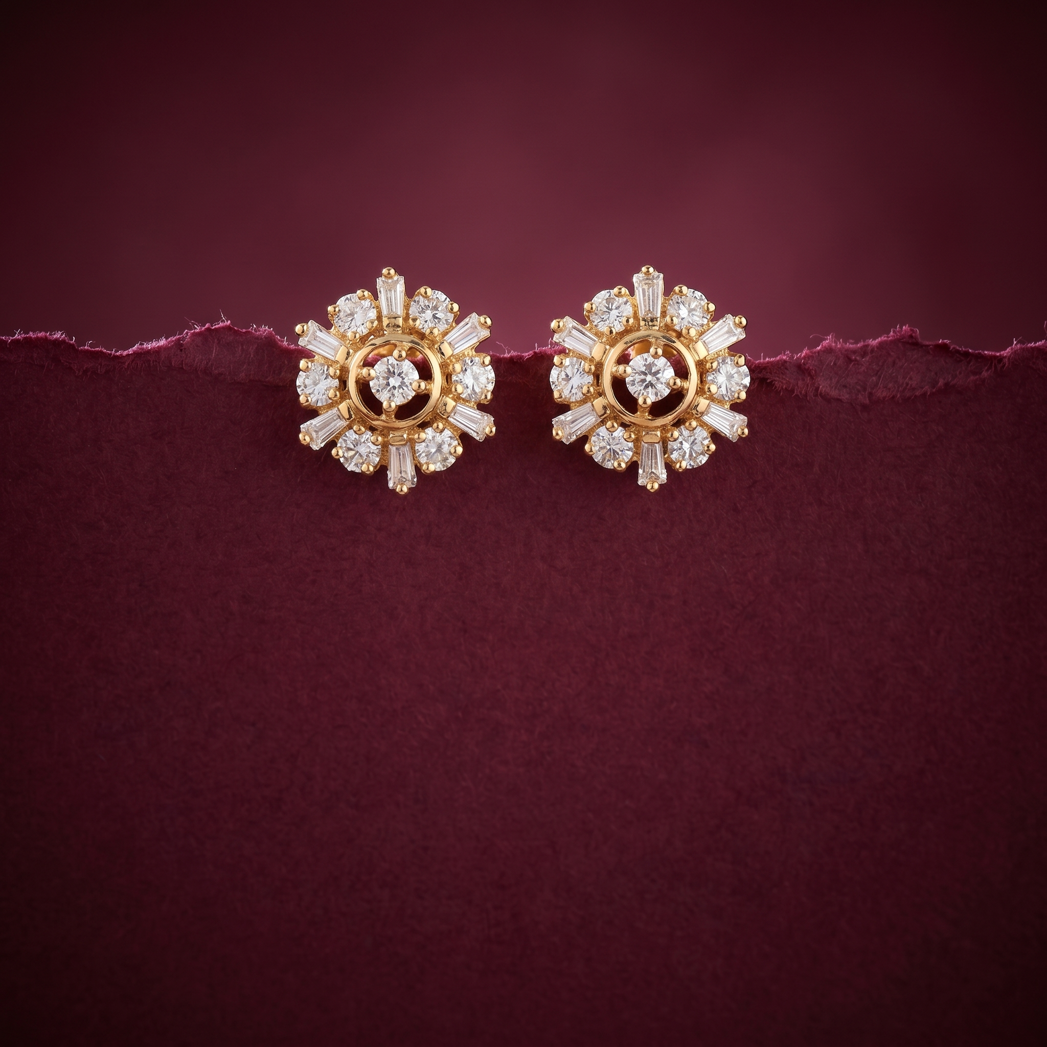1.08Ct of Earring  With the Purity of 18K