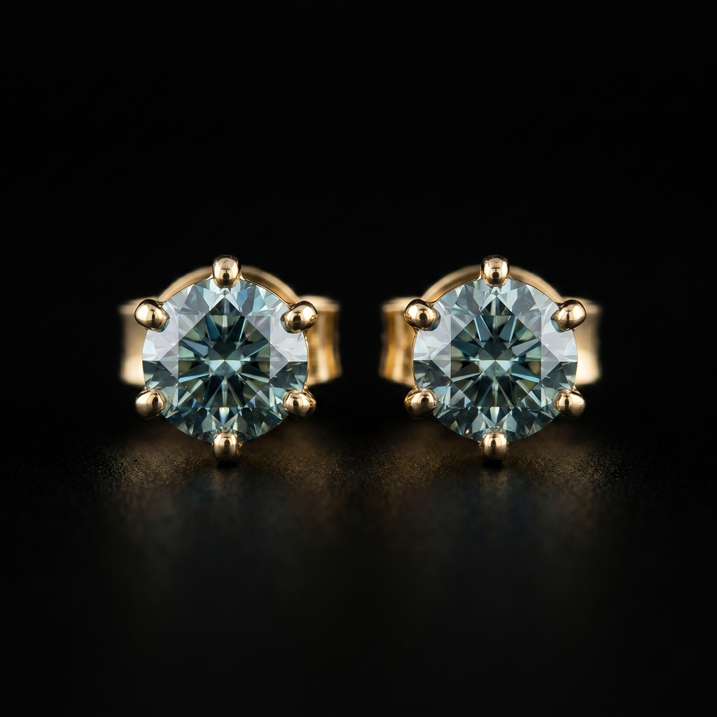 0.47Ct of Earring  With the Purity of 18K