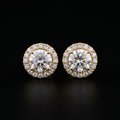 0.58Ct of Earring  With the Purity of 18K