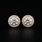 0.58Ct of Earring  With the Purity of 18K
