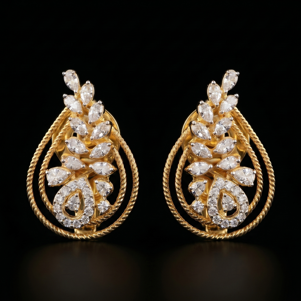 0.79Ct of Locket Earring With Purity of 18K