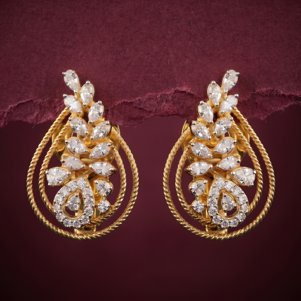 0.79Ct of Locket Earring With Purity of 18K