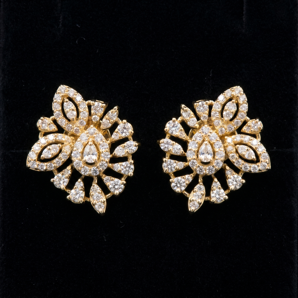 1.59Ct of Locket Earring With Purity of 18K
