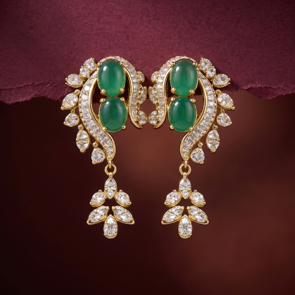 3.56Ct of Locket Earring With Purity of 18K