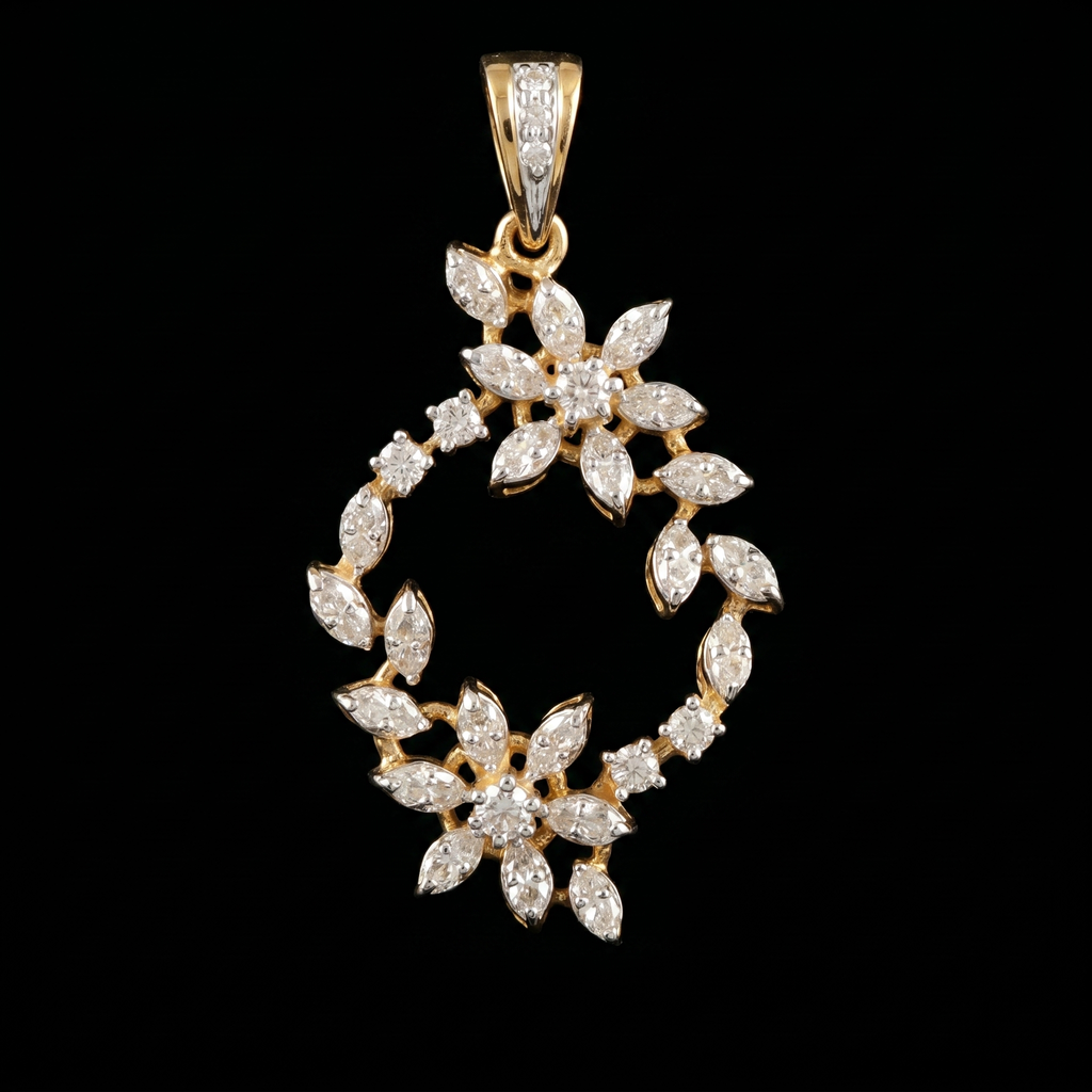 0.78Ct of Locket With Purity of 18K