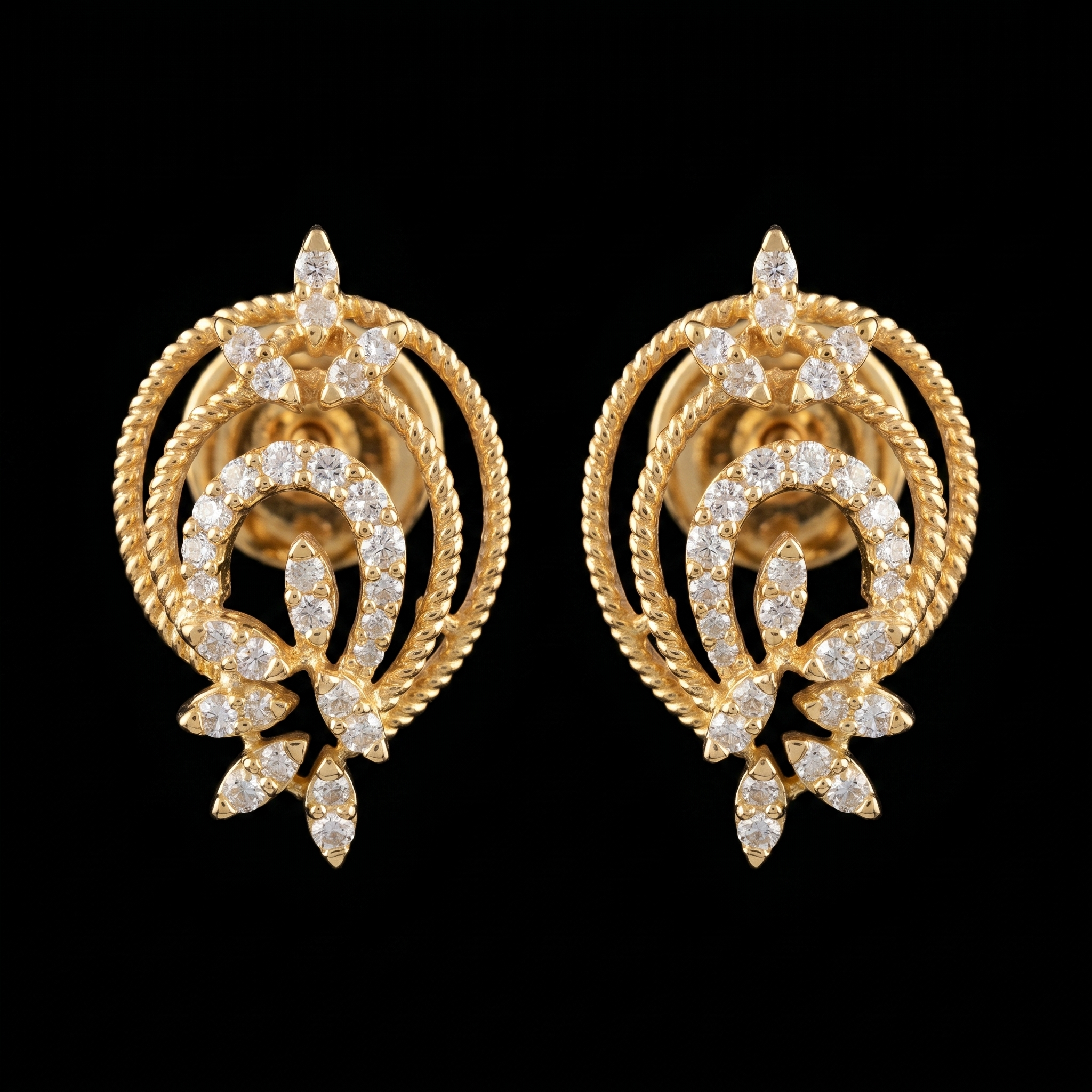 0.76Ct of Locket Earring With Purity of 18K