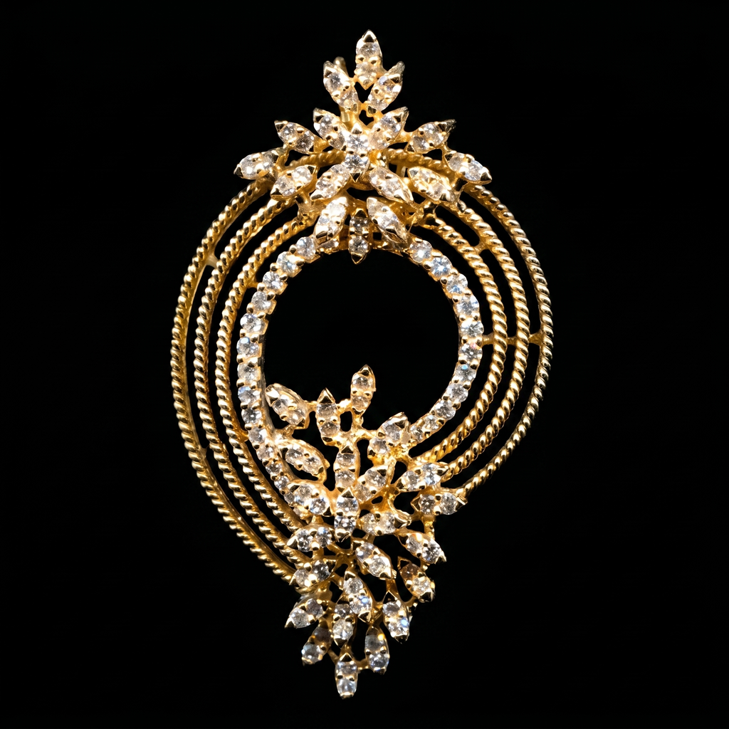 0.44Ct of Locket With Purity of 18K
