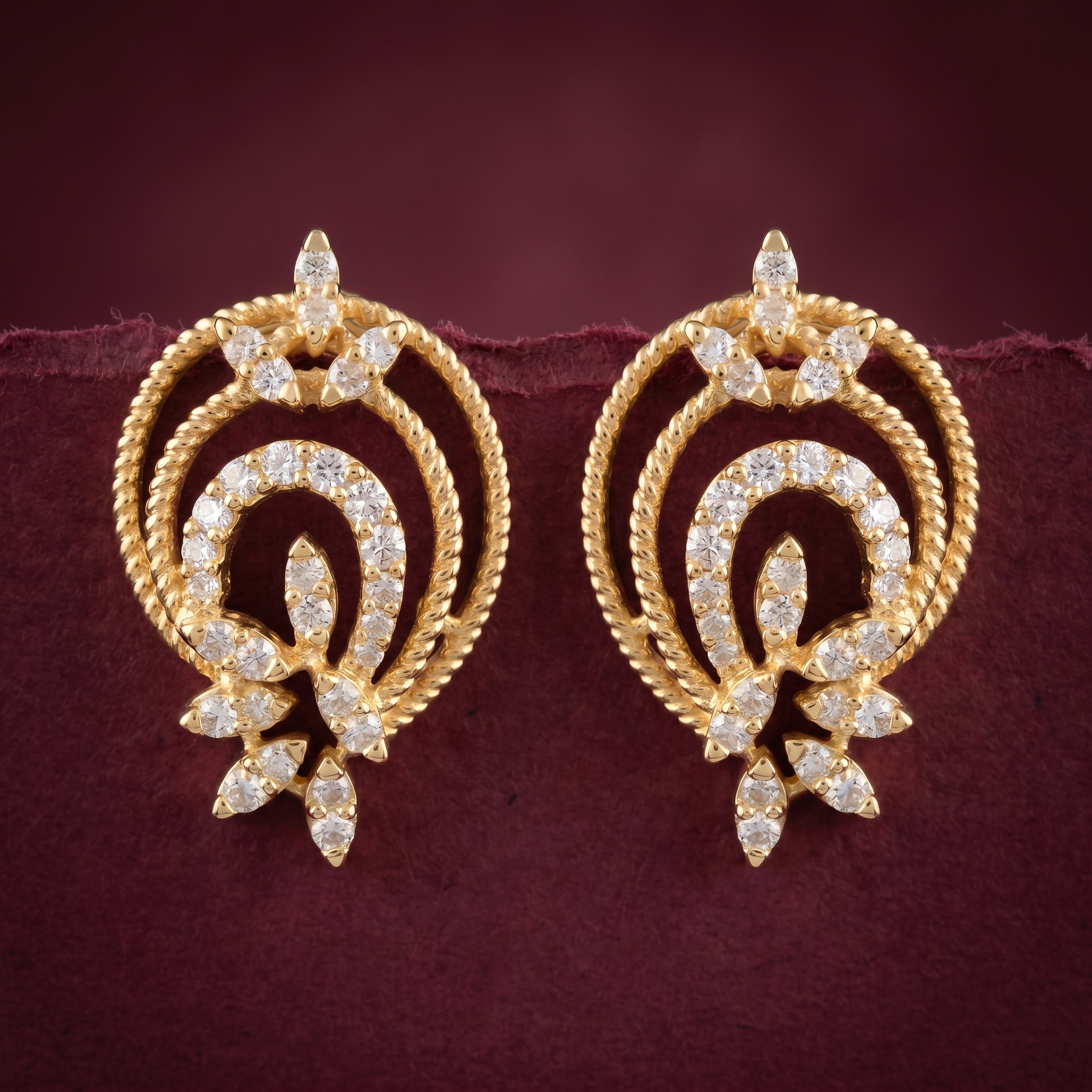 0.76Ct of Locket Earring With Purity of 18K