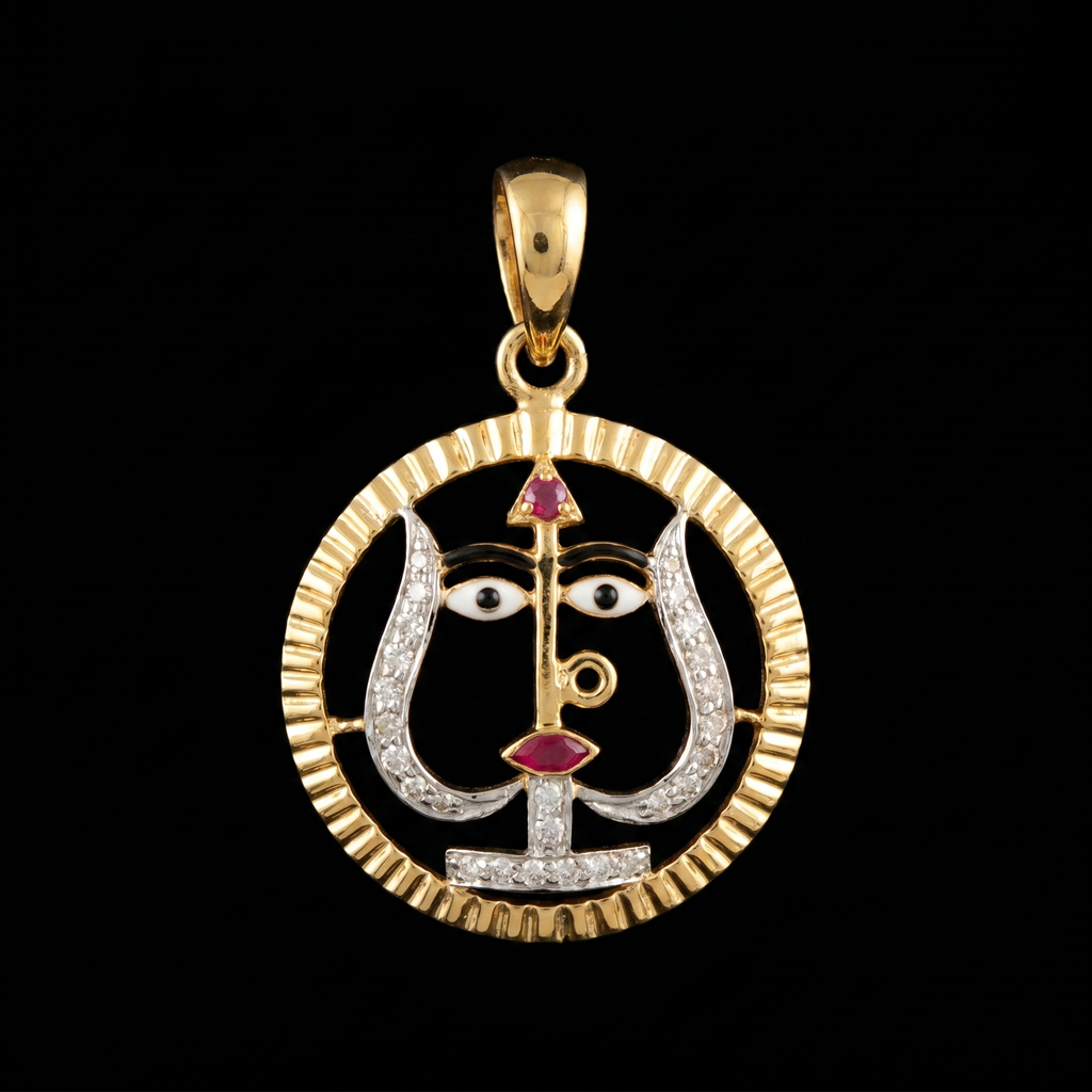 0.14Ct of God Locket With the Purity of 18K