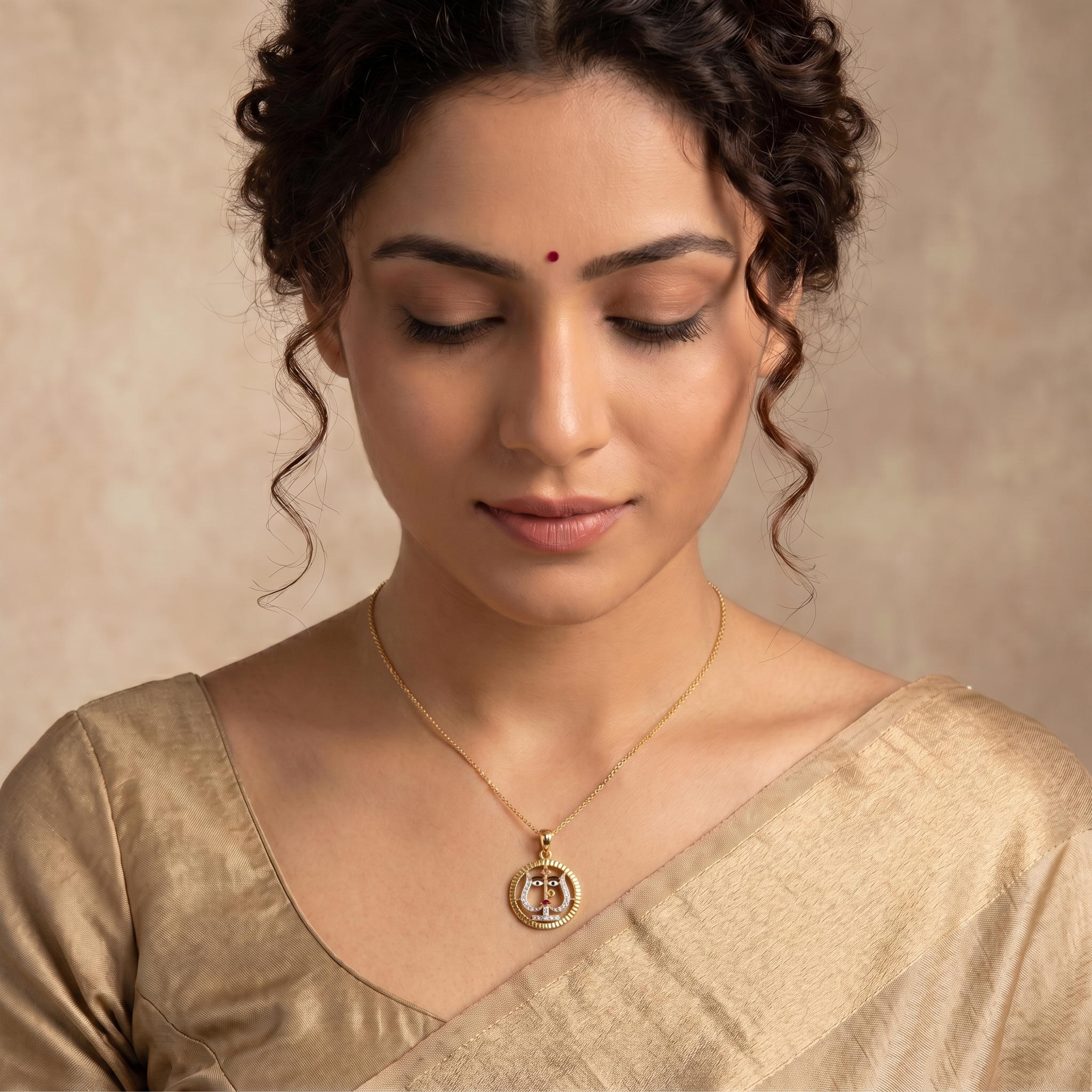 0.14Ct of God Locket With the Purity of 18K