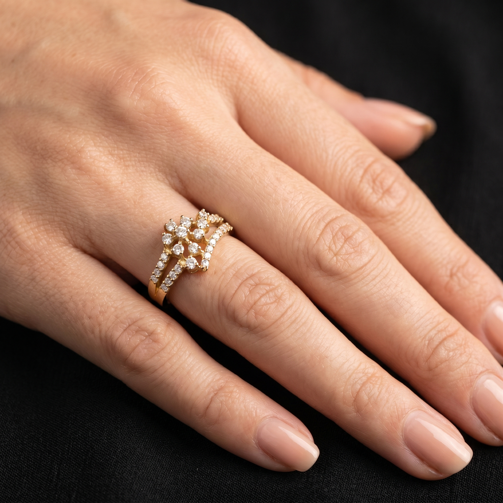 1.3Ct of Ring With the Purity of 18K