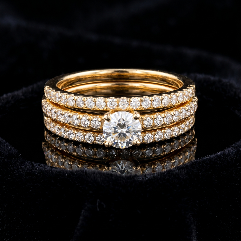 0.75Ct of Ring with the Purity of 18K