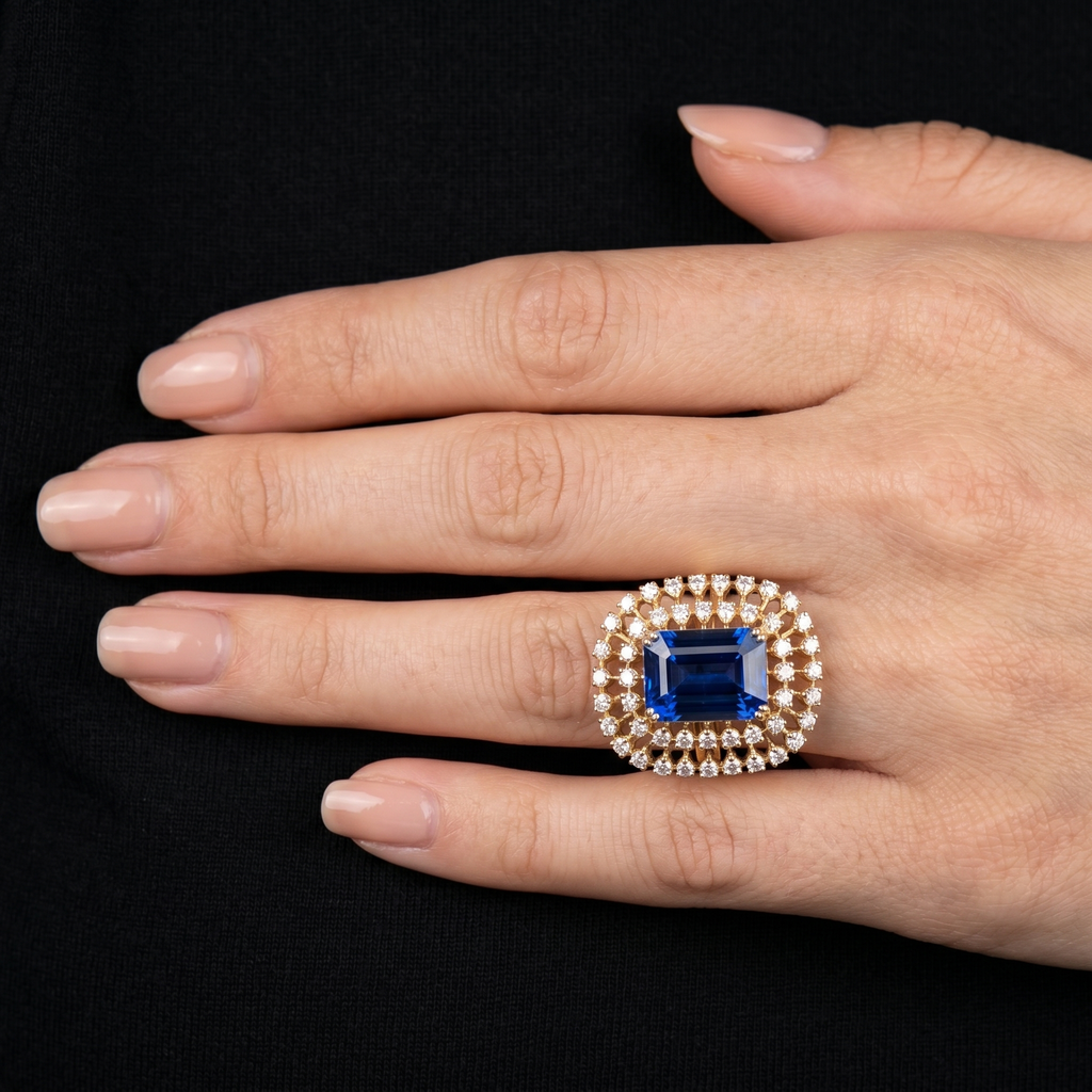 7.68Ct of Ring With the Purity of 18K