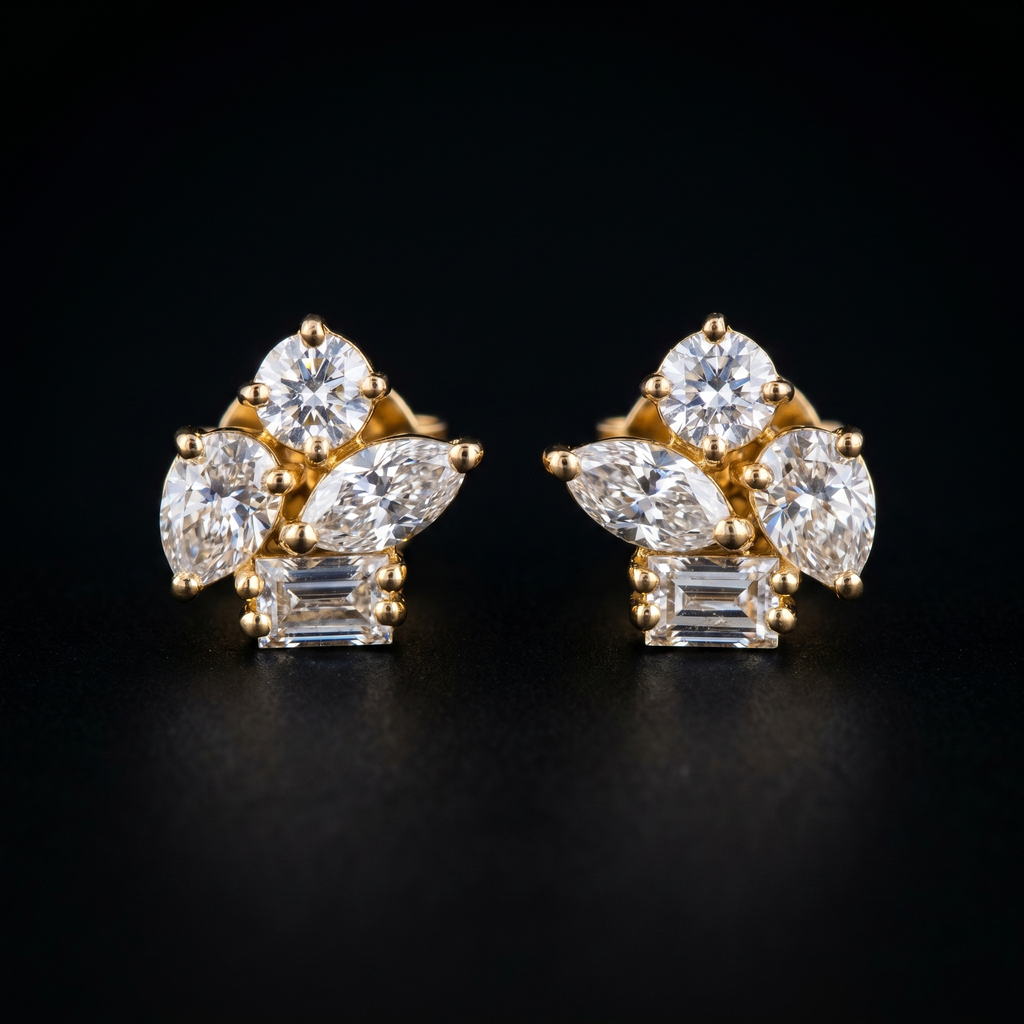 1.92Ct of Earring  With the Purity of 18K