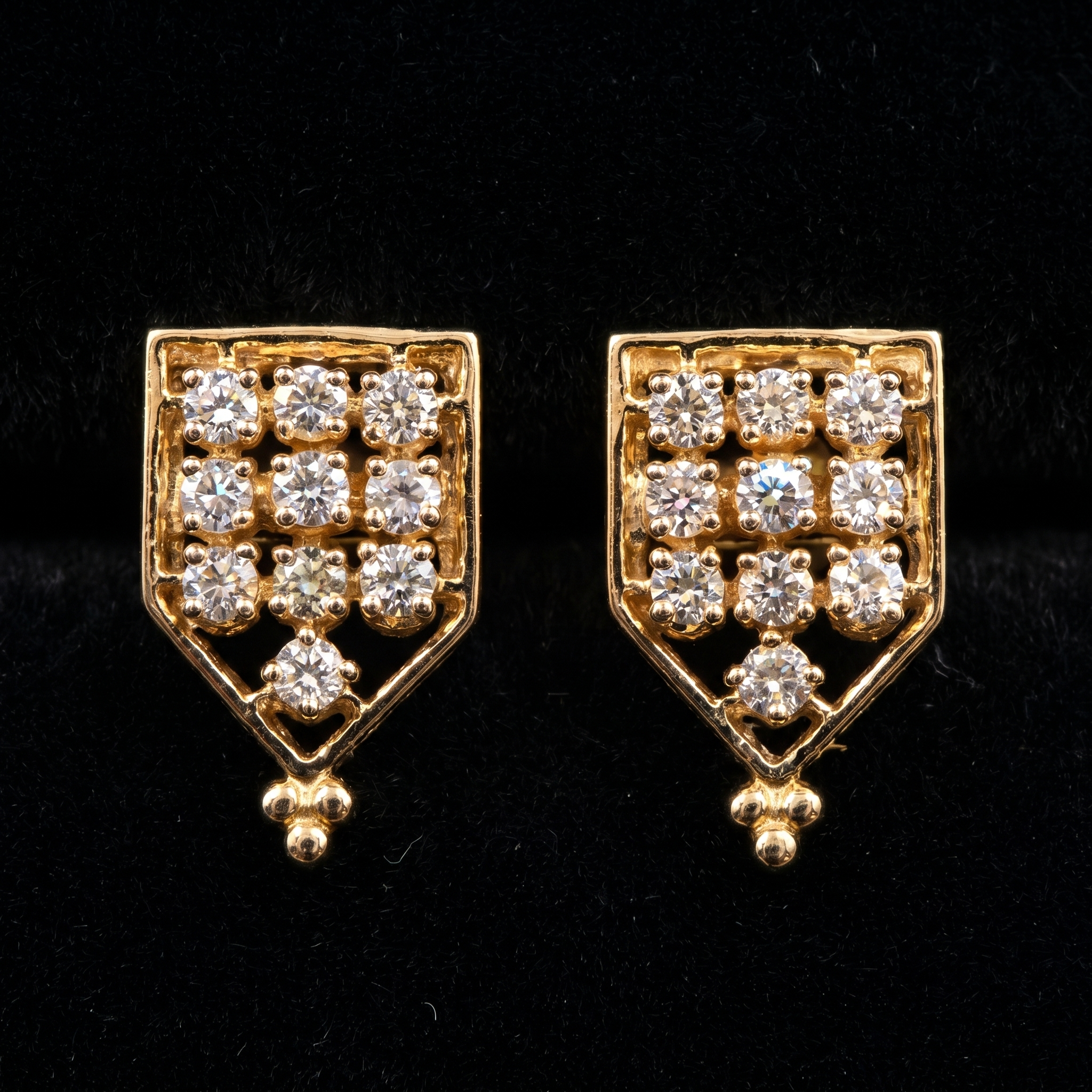 0.41Ct of Earring  With the Purity of 18K