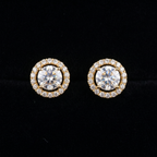 0.92Ct of Earring  With the Purity of 18K