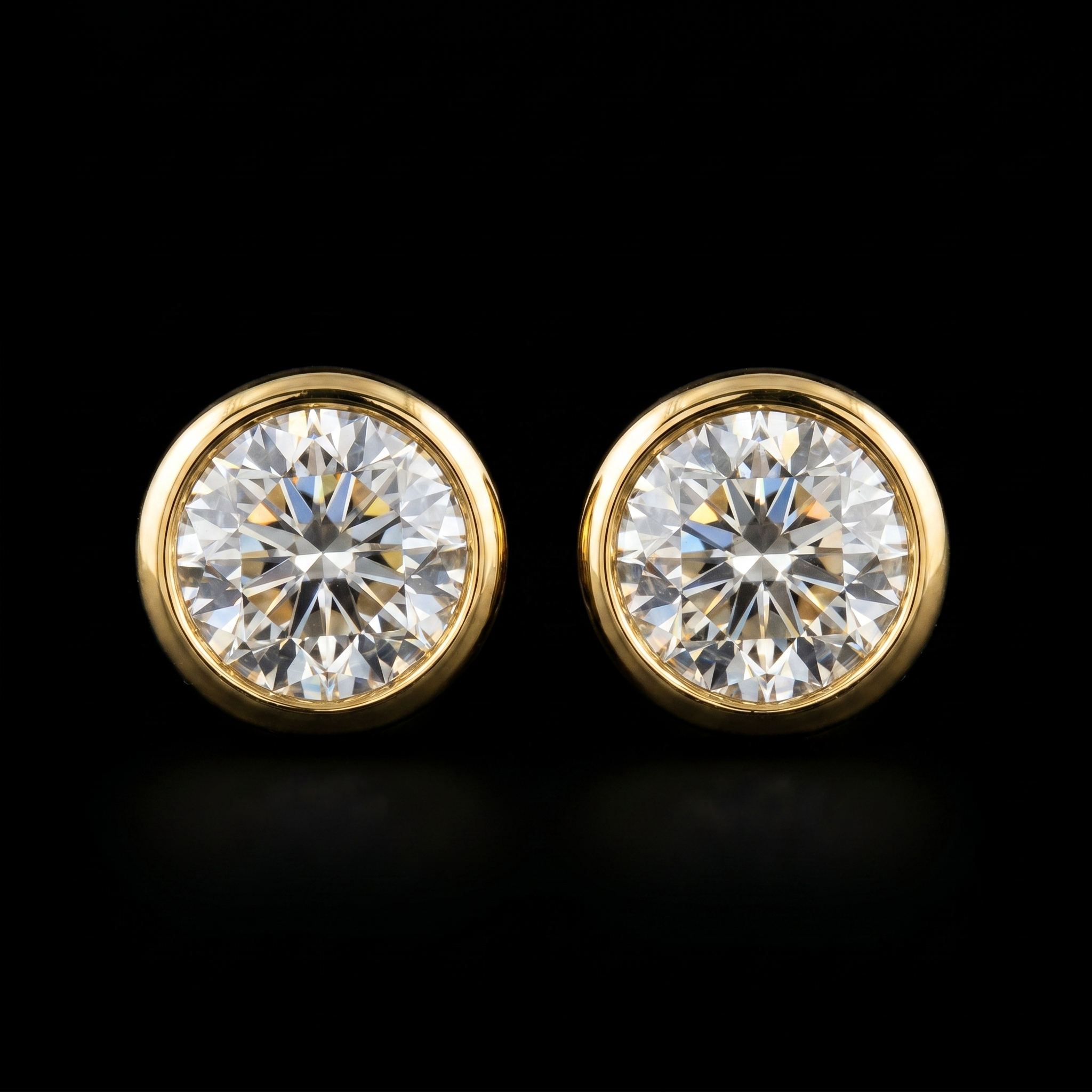 0.43Ct of Earring  With the Purity of 18K