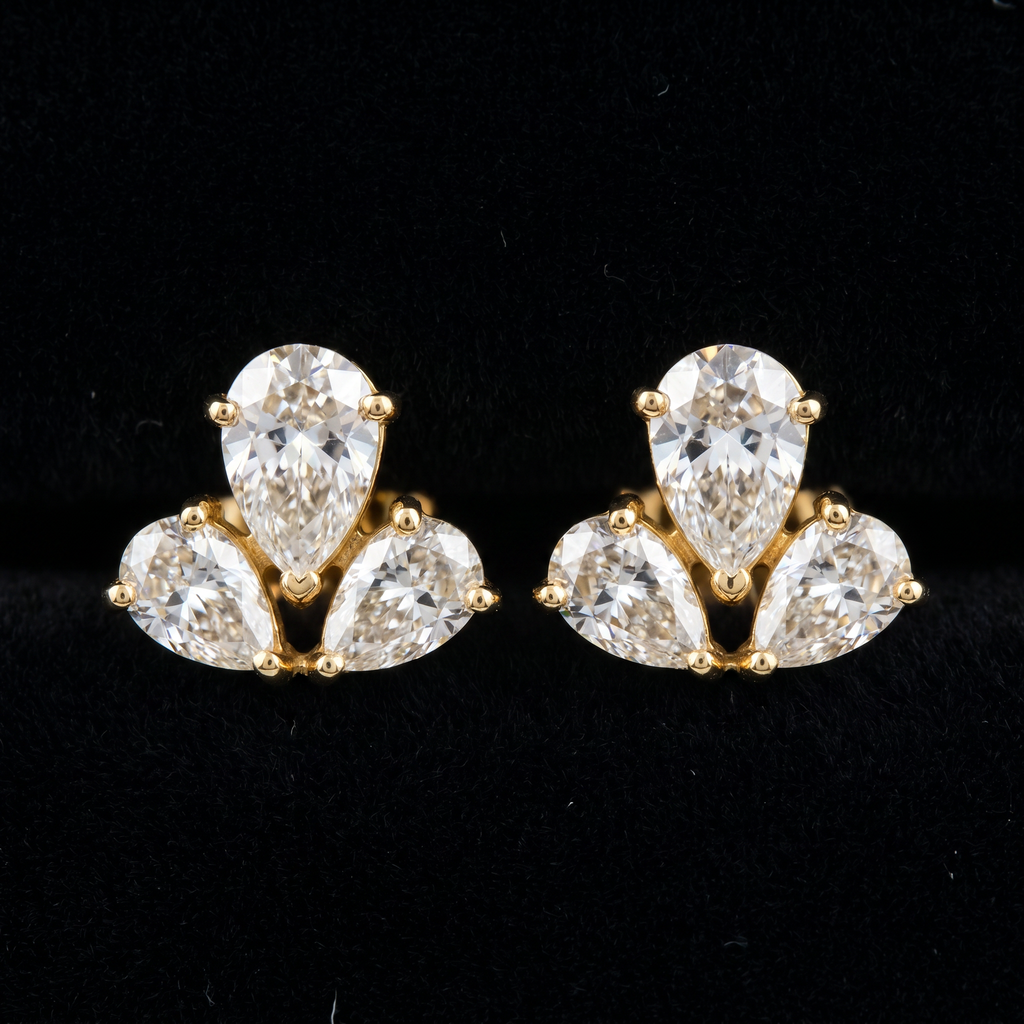 1.83Ct of Earring  With the Purity of 18K