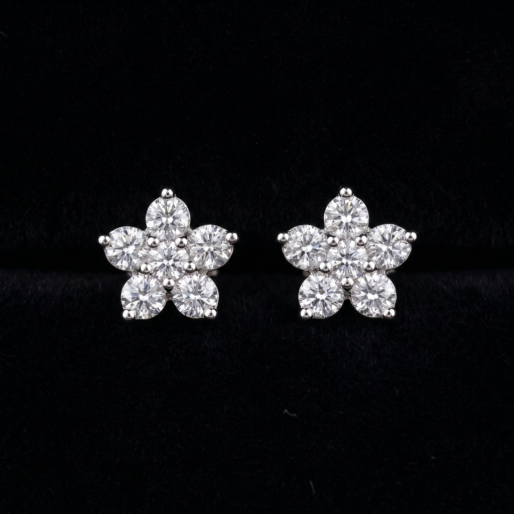 1.3Ct of Earring with the Purity of 18K