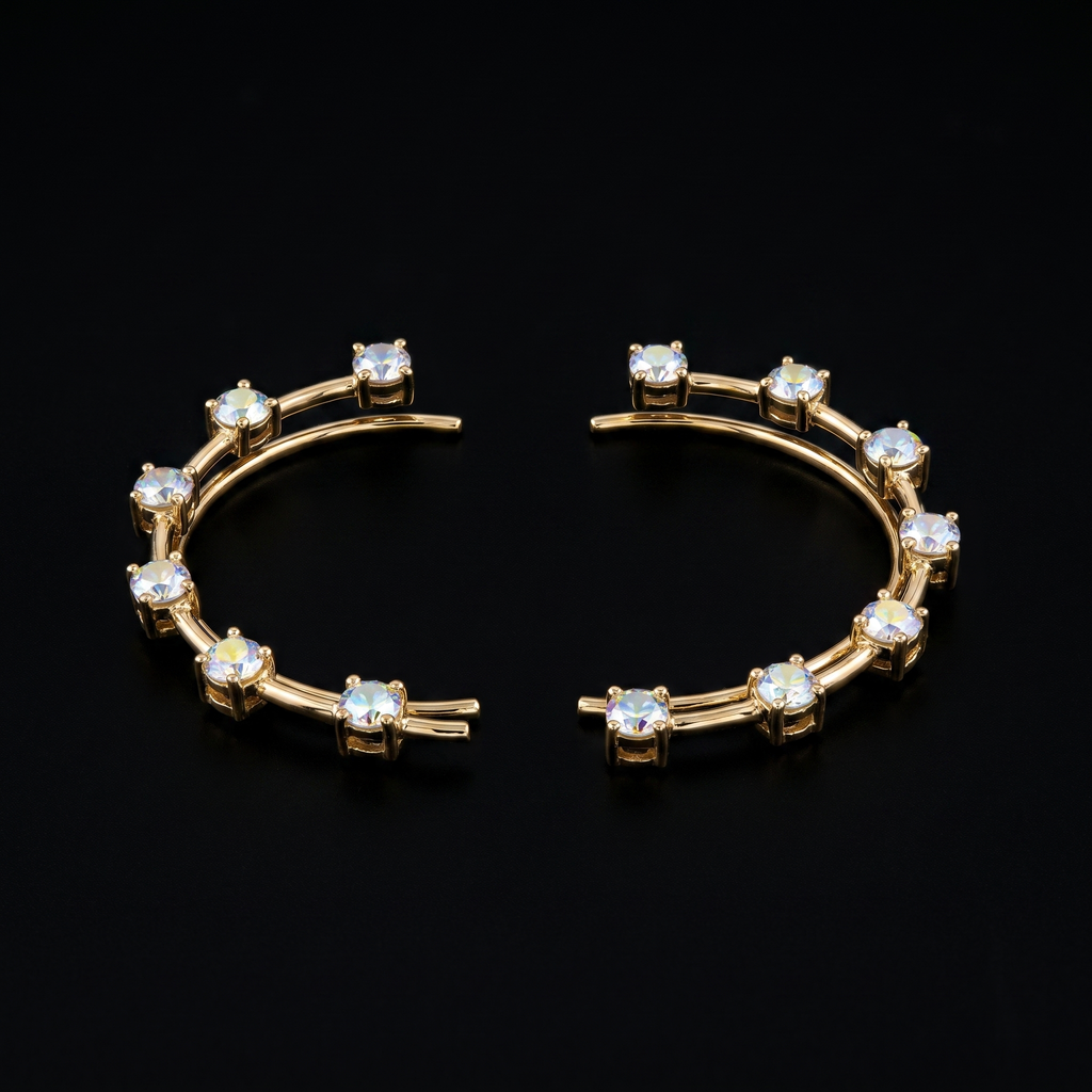 1.52Ct of Earring  With the Purity of 18K