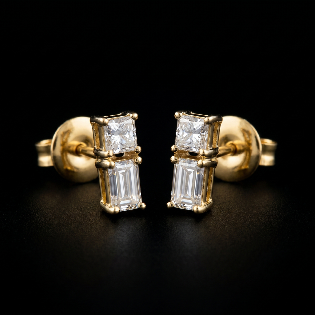 1.13Ct of Earring  With the Purity of 18K