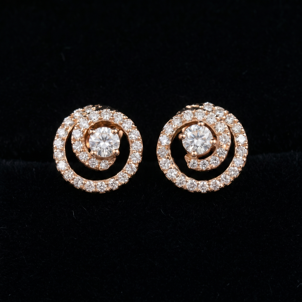 1.68Ct of Earring  With the Purity of 18K