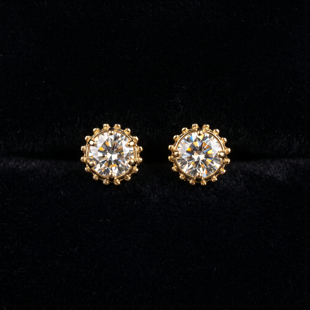 1.04Ct of Earring  With the Purity of 18K