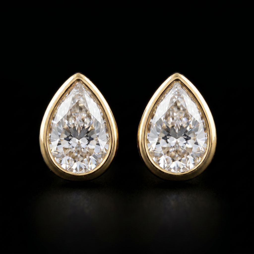 0.28Ct of Earring  With the Purity of 18K