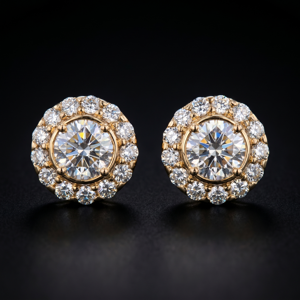 1.94Ct of Earring  With the Purity of 18K