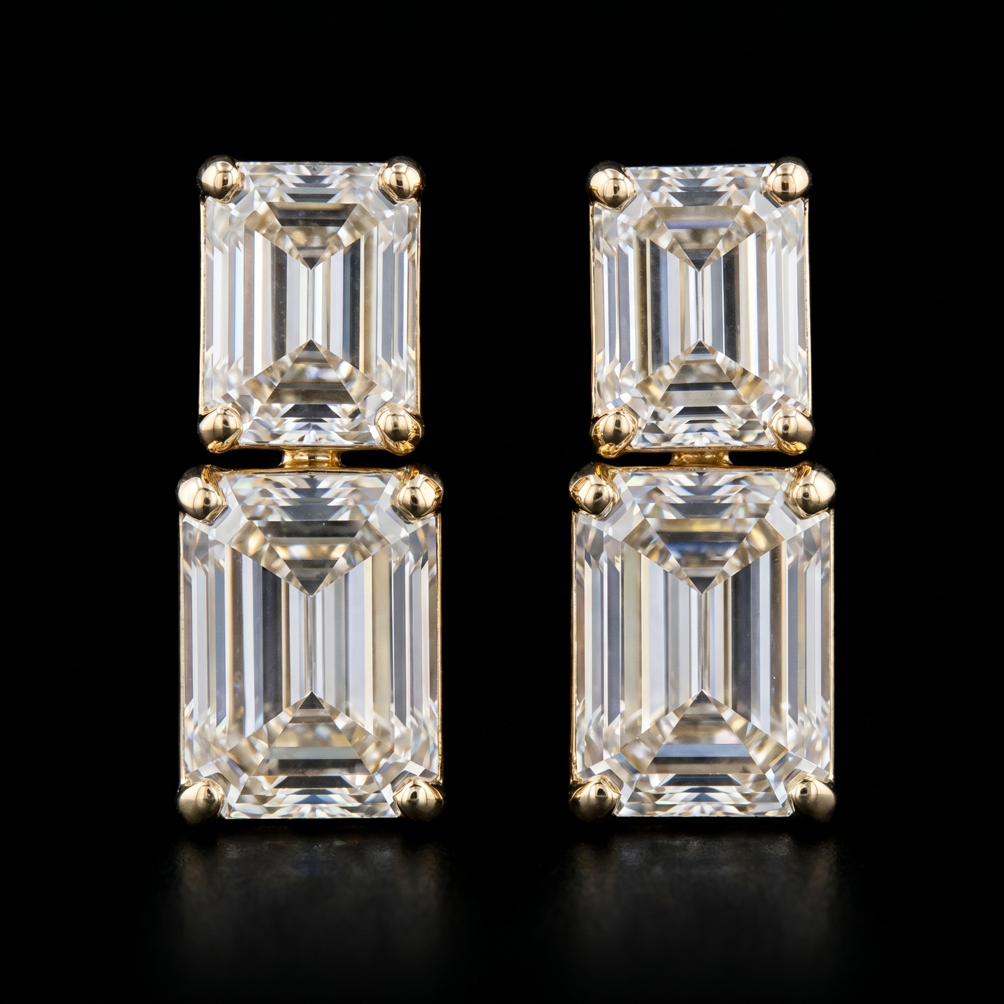 5.18Ct of Earring  With the Purity of 18K