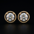 0.61Ct of Earring  With the Purity of 18K