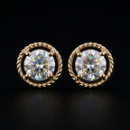0.61Ct of Earring  With the Purity of 18K