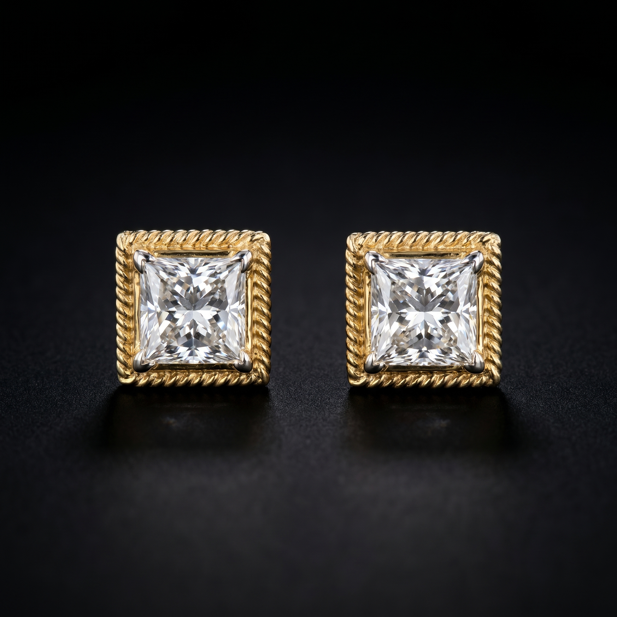 0.64Ct of Earring  With the Purity of 18K
