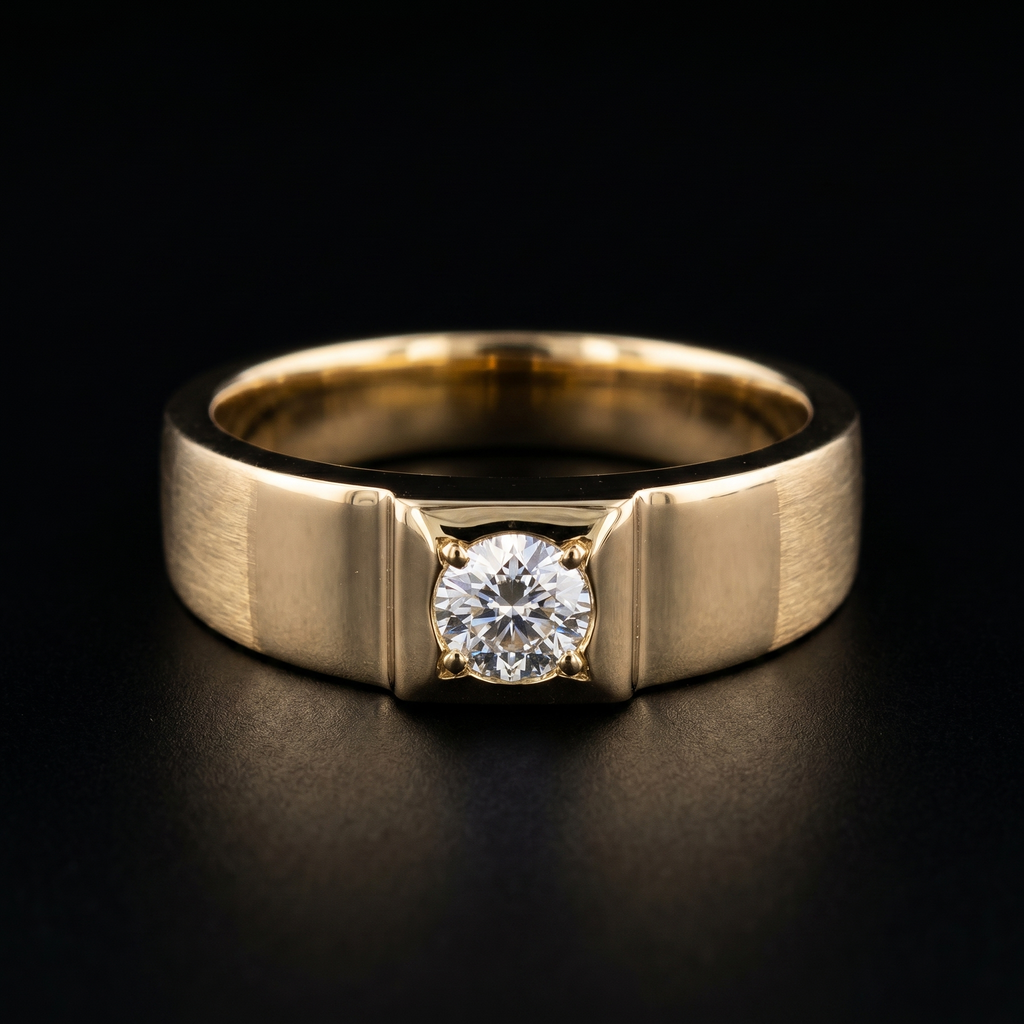 2Ct of Mens Ring With the Purity of 18K