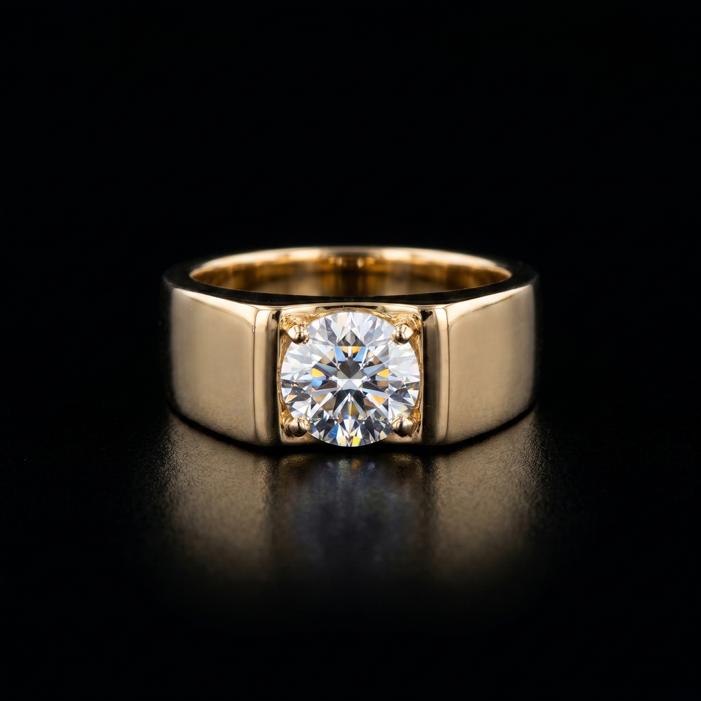 2Ct of Mens Ring With the Purity of 18K