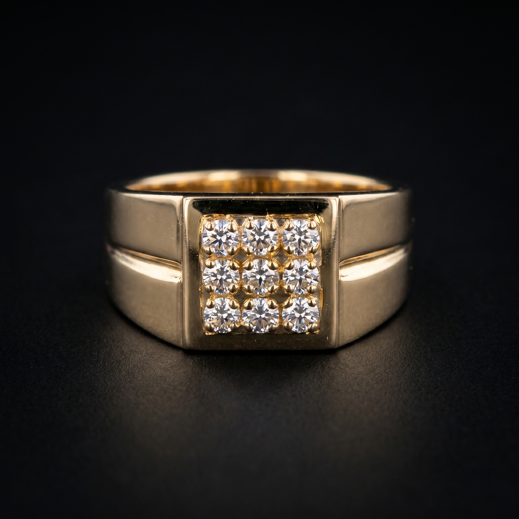 0.34Ct of Mens Ring With the Purity of 18K