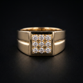 0.34Ct of Mens Ring With the Purity of 18K