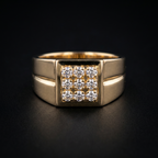 0.34Ct of Mens Ring With the Purity of 18K