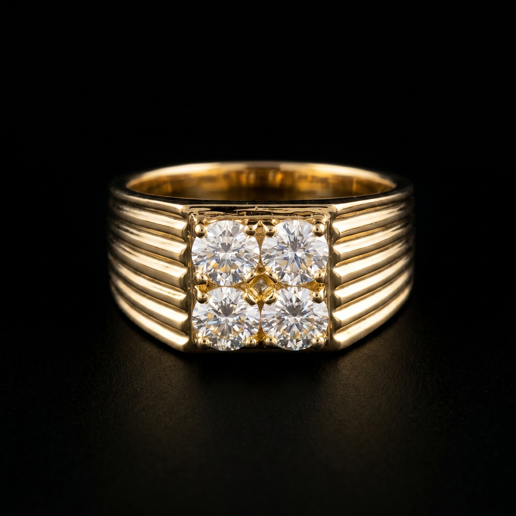 2.14Ct of Mens Ring With the Purity of 18K
