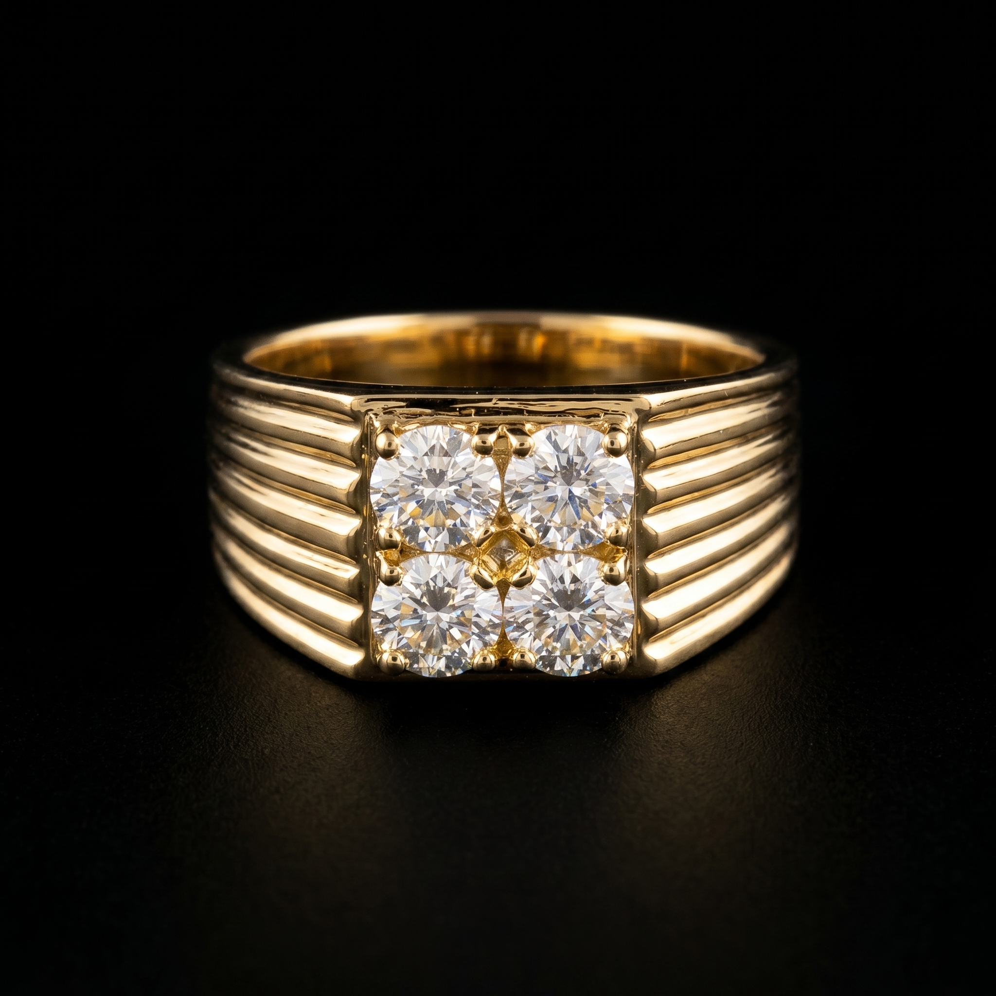 2.14Ct of Mens Ring With the Purity of 18K