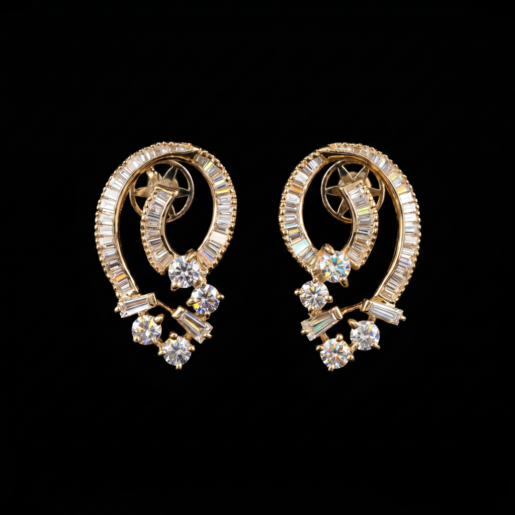 4.5Ct of Earring With the Purity of 18K